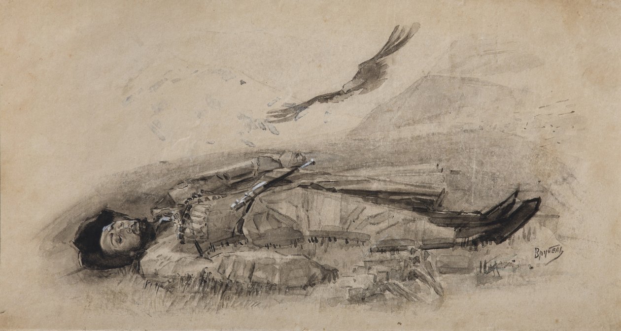 Ilustrace k básni Ismail-Bey od M. Lermontova, 1889-1891 od Mikhail Aleksandrovich Vrubel