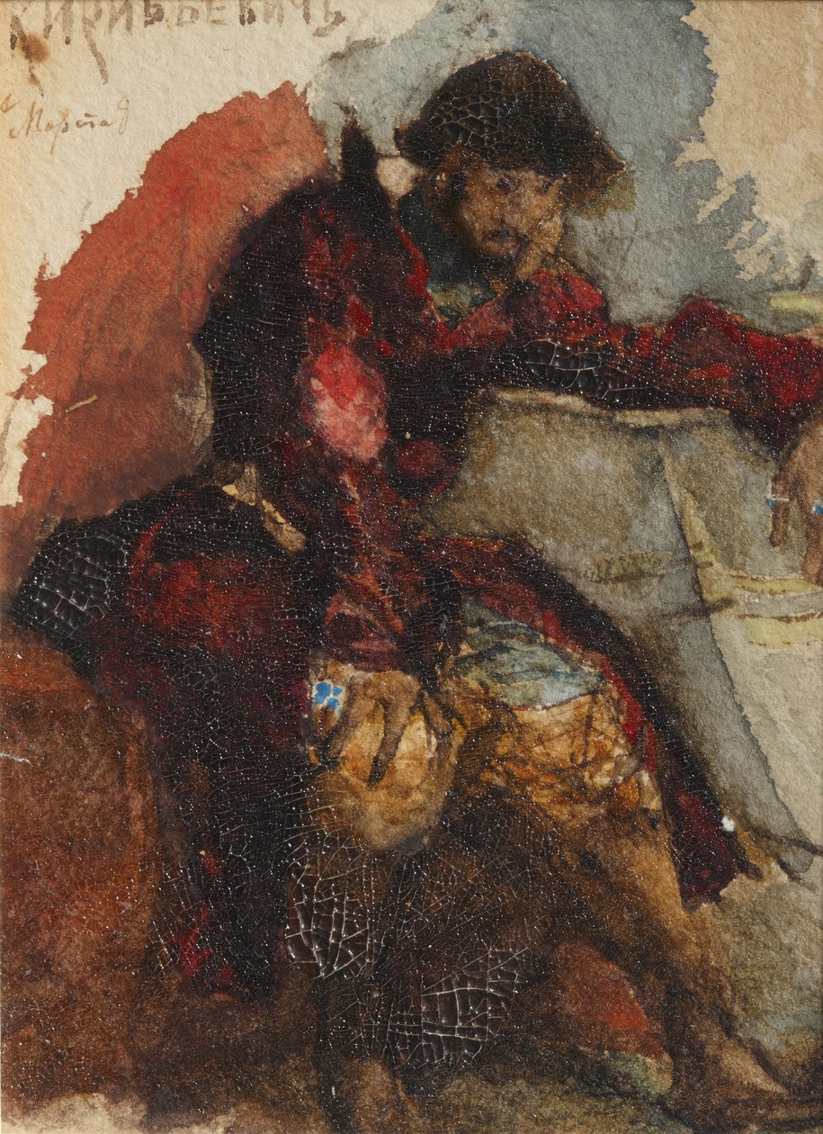 Ilustrace k básni Píseň kupce Kalašnikova od M. Lermontova, 80. léta 19. století od Mikhail Aleksandrovich Vrubel