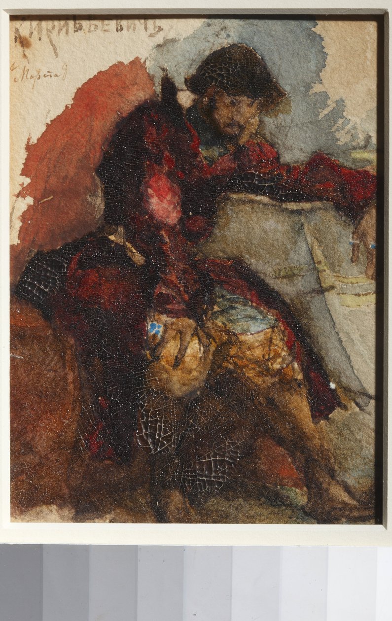 Ilustrace k básni Píseň kupce Kalašnikova od M. Lermontova par Vrubel, Michail Alexandrovič (1856-1910) od Mikhail Aleksandrovich Vrubel
