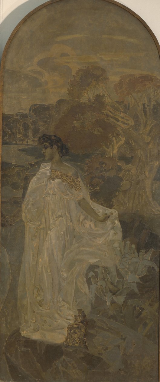 Minerva, pravý panel triptychu Pařížský soud od Mikhail Aleksandrovich Vrubel