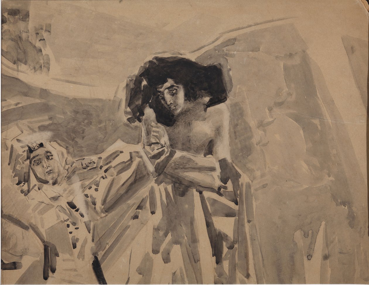 Tanec Tamaras. Ilustrace k básni Démon od Michaila Lermontova, 1890-1891 od Mikhail Aleksandrovich Vrubel