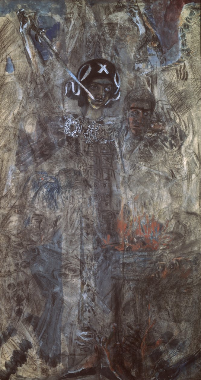 Vize proroka Ezechiela, 1906 od Mikhail Aleksandrovich Vrubel