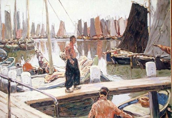 Plachetnice, klid od Mikhail Alexandrovich Demianov