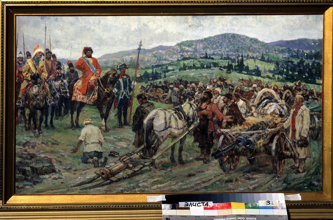 Pomoc náčelníkovi Revolte des Paysans Emelianu Ivanoviči Pougatčevovi od Mikhail Ivanovich Avilov