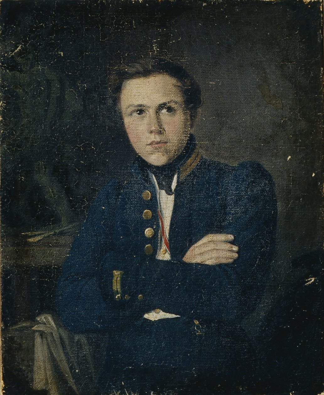 Portrét sochaře Alexandra Ivanoviče Terebeneva 1812-1859, 1835 od Mikhail Ivanovich Skotti