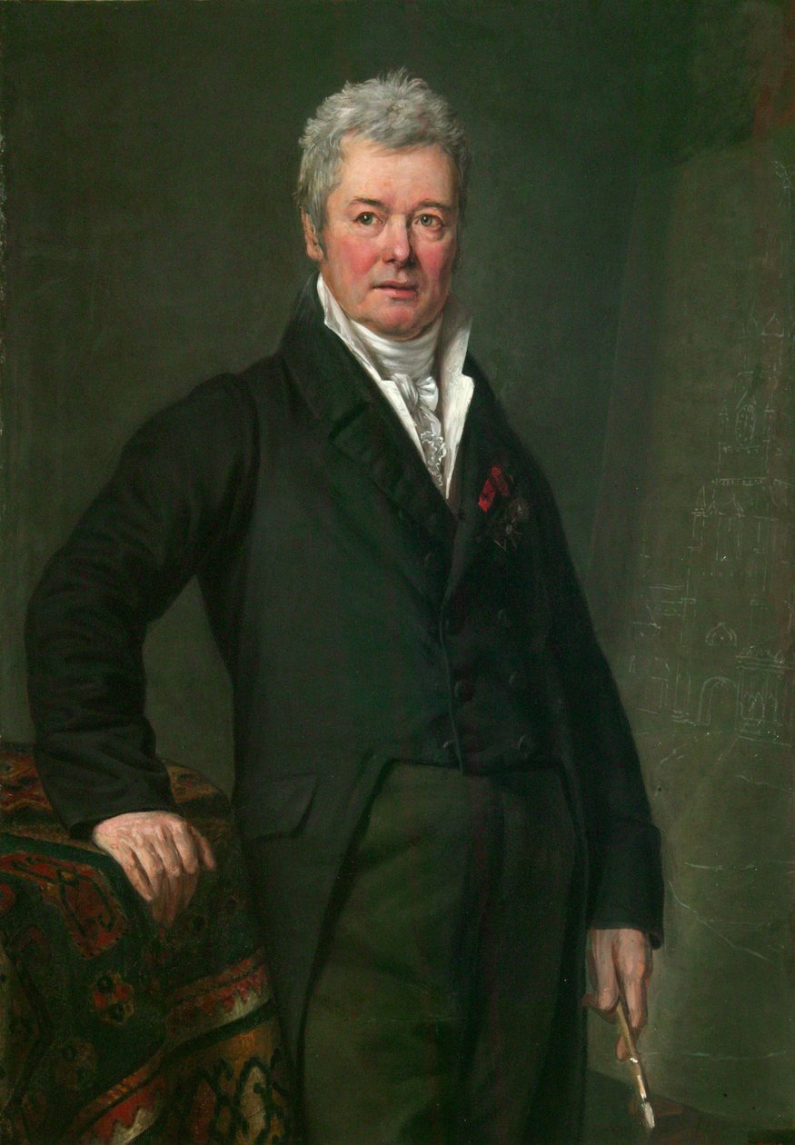 Portrét umělce Fjodora Alexejeva 1753-1824, 1820 od Mikhail Ivanovich Terebenev