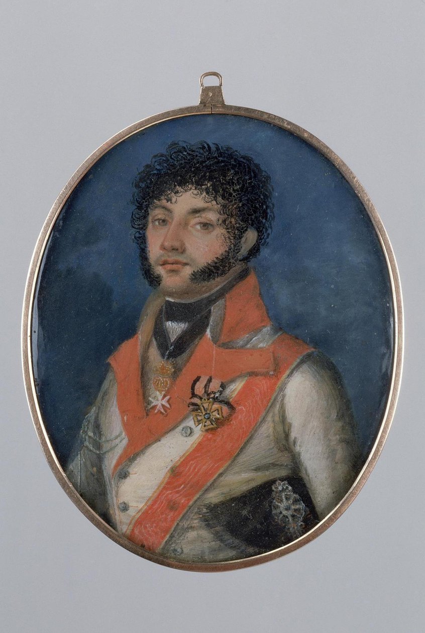 Portrét Fjodora Petroviče Uvarova 1773-1824, 1803 od Mikhail Mikhailovich Zatsepin