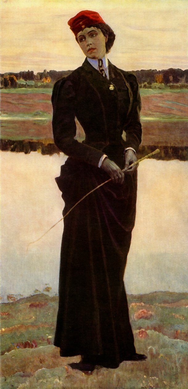 portrét Olgy Mihaylovny Nesterové-Shretery, umělcových dcer, 1906, 1965. od Mikhail Nesterov