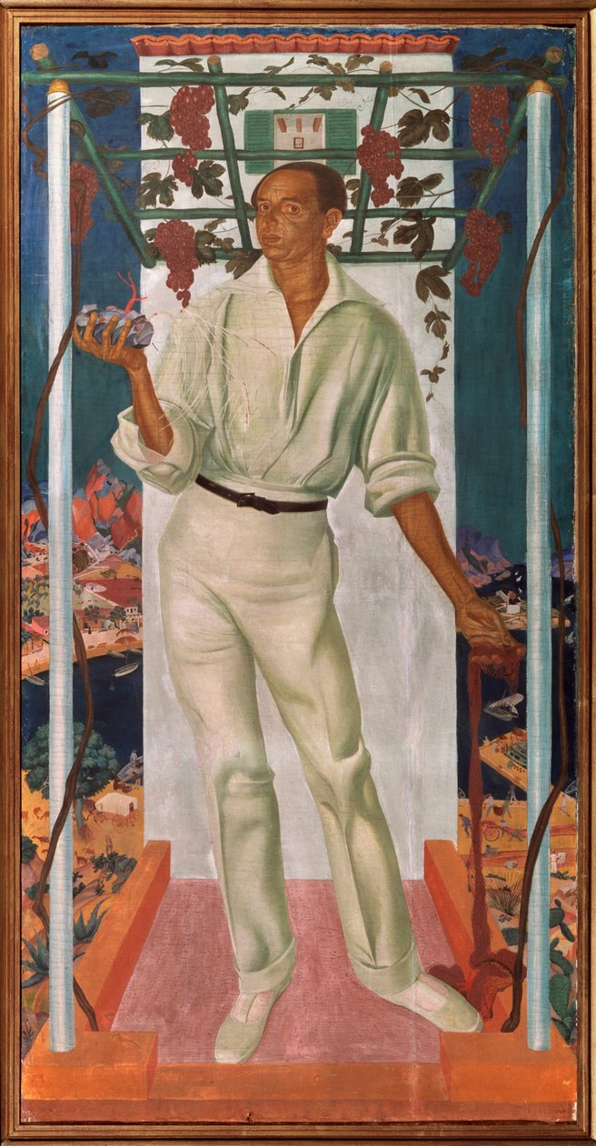 Portrét mexického umělce Roberto Montenegro Nervo (1887-1968) (Portrét mexického umělce Roberto Montenegro Nervo) - obraz Alexandra Jevgenjeviče Jakovleva (1887-1938), olej na plátně od Mikhail Nikolayevich Yakovlev