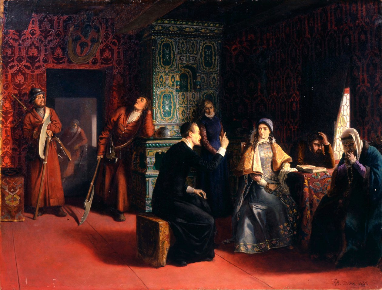 Marina Mniszech se svým otcem zatčen, 1883. od Mikhail Petrovich Klodt