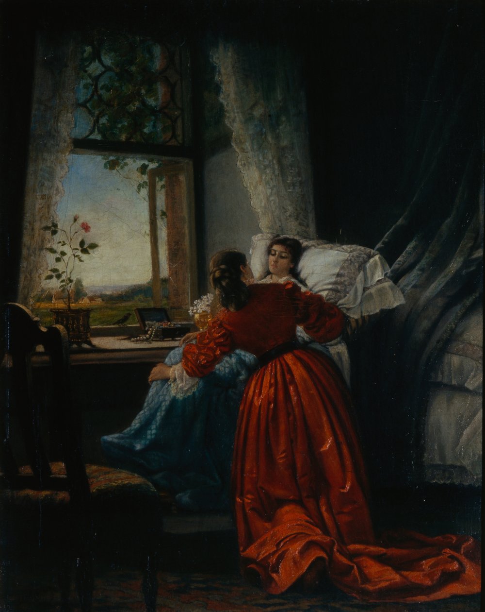 Na návštěvě u nemocných, 1885 od Mikhail Petrovich Klodt Baron