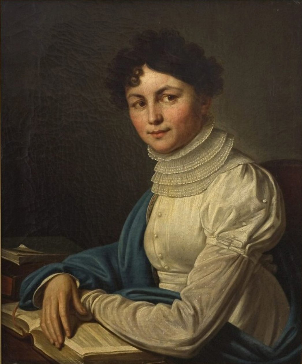 Portrét básnířky Anny Buninové 1774-1829, 1825 od Mikhail Prokopyevich Vishnevitsky