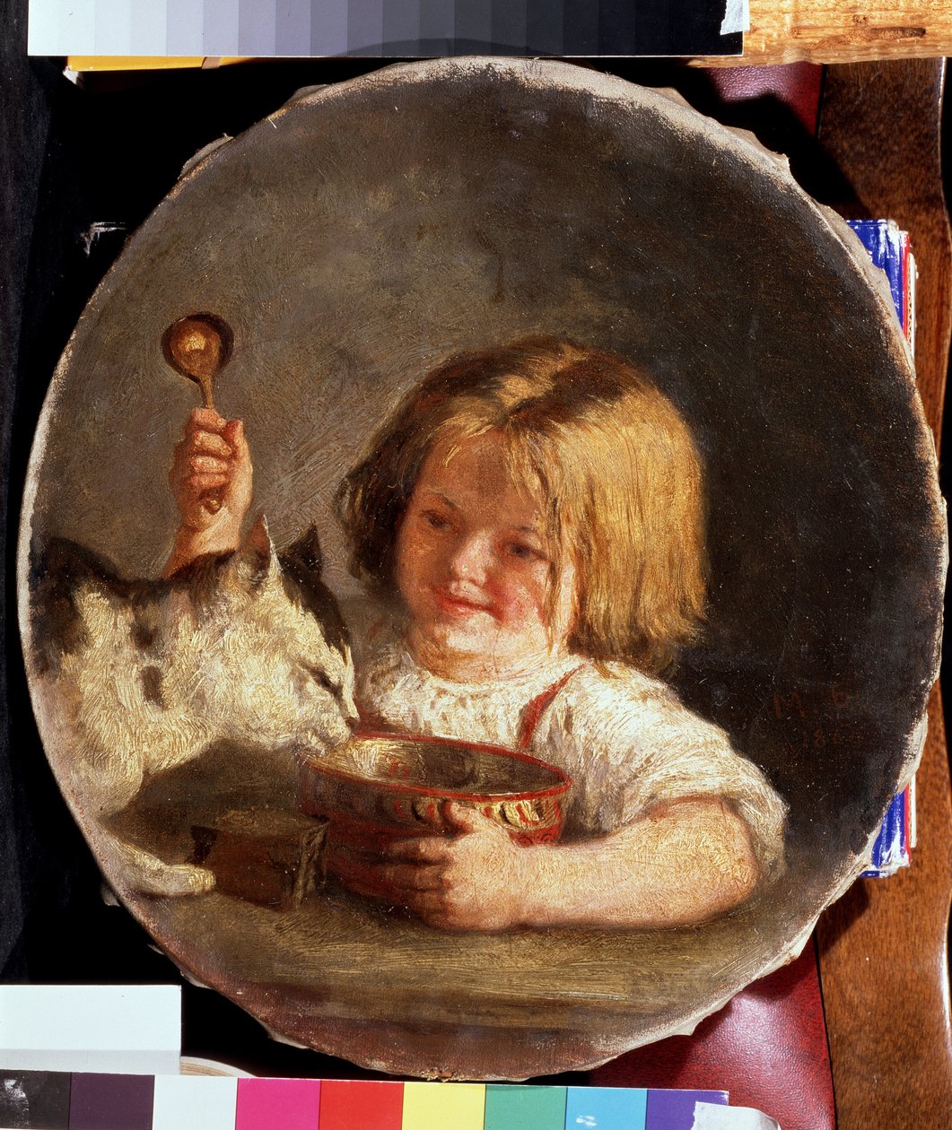 Snídaně (Snídaně). Obraz Michaila Sergejeviče Bašilova (1821-1870). Olej na plátně, 29 x 25,2 cm od Mikhail Sergeyevich Bashilov