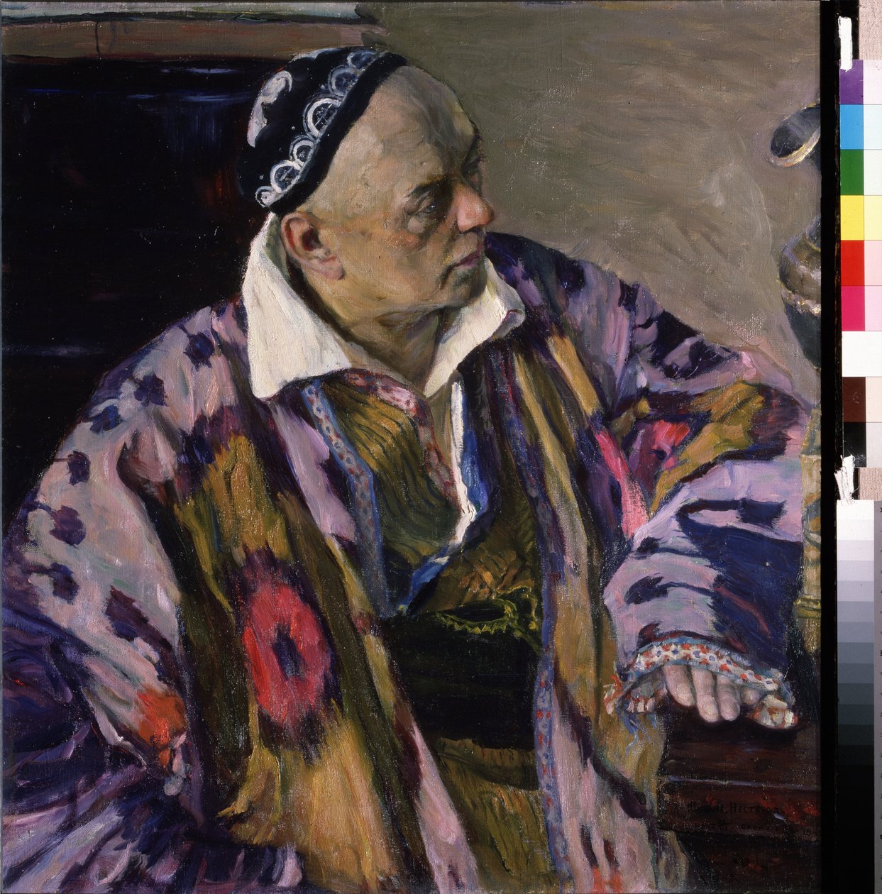 Portrét architekta Alexeje (Aleksei) Shchuseva (1873-1949) (Portrait Of The Architect Alexey Shchusev). Obraz Michaila Vasiljeviče Nesterova (1862-1942), olej na plátně od Mikhail Vasilievich Nesterov