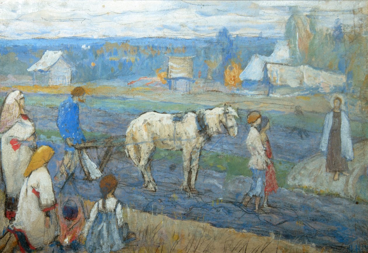 Na poli, 1911 od Mikhail Vasilievich Nesterov