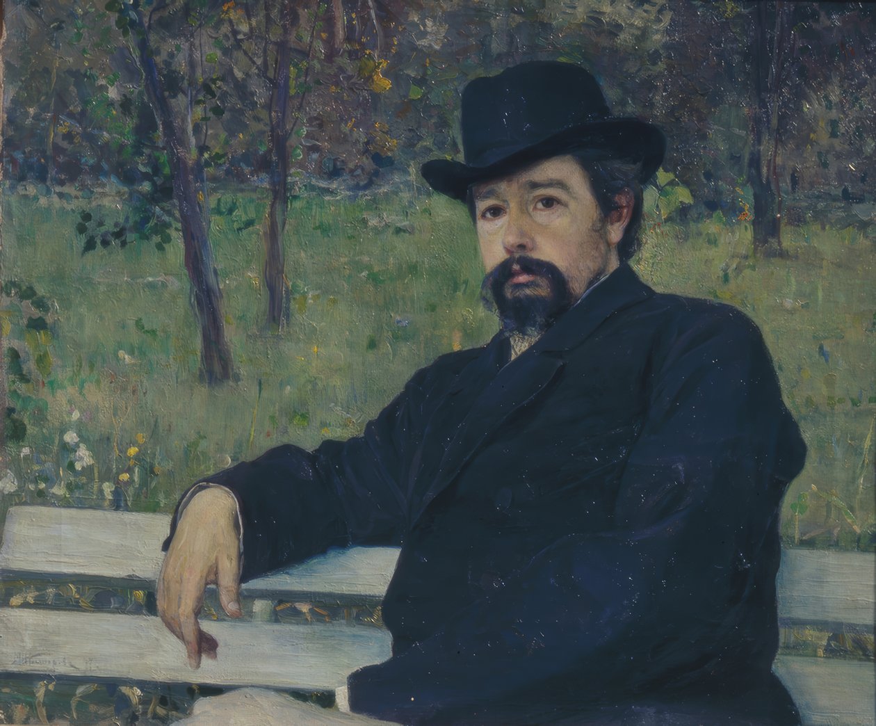 Portrét malíře Nikolaje Alexandroviče Jarošenka od Mikhail Vasilyevich Nesterov