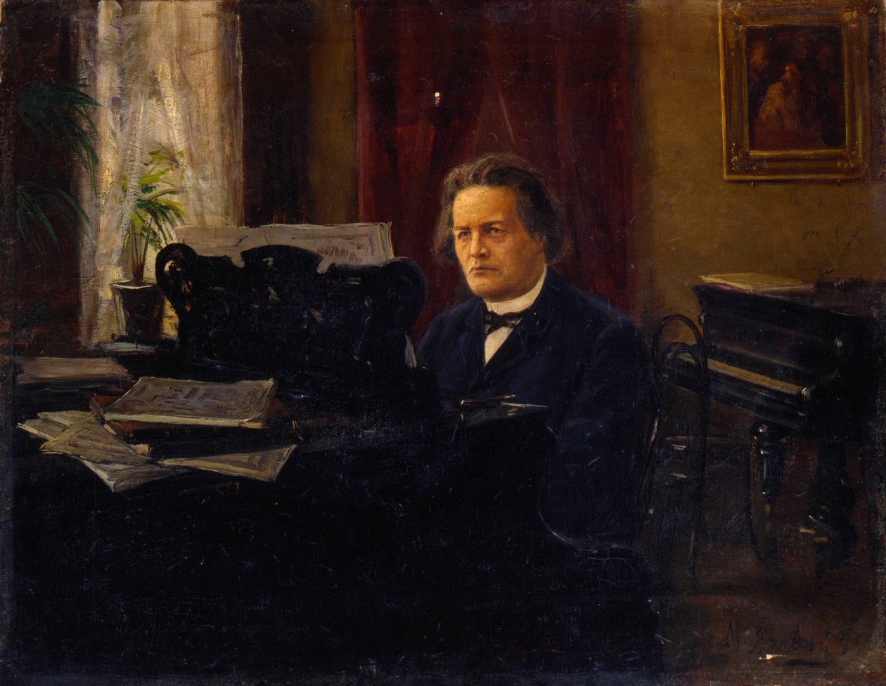 Portrét skladatele Antona Rubinsteina, konec 19. století od Mikhail Yarovoy