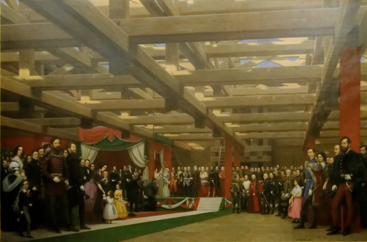 Položení základního kamene pro Řetězový most v roce 1842. od Miklós Barabás
