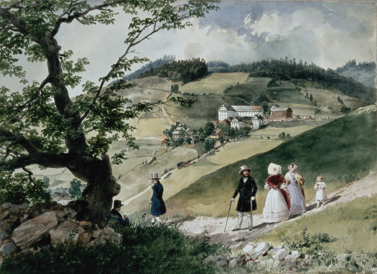 Promenáda v Tabonu od Miklós Barabás