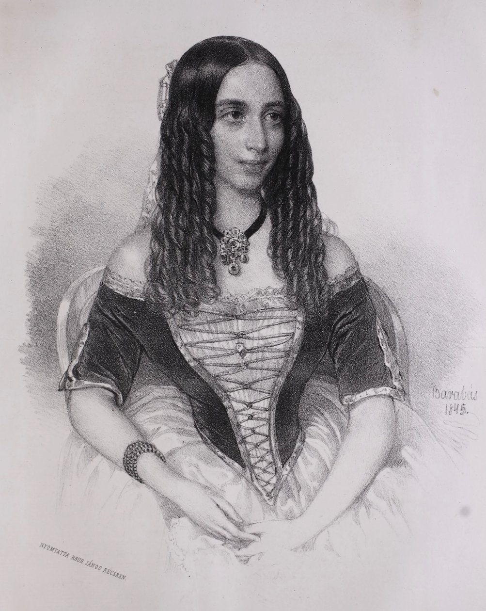 Portrét Emilie Lemoutonové (Miklós Barabás, 1845) od Miklós Barabás