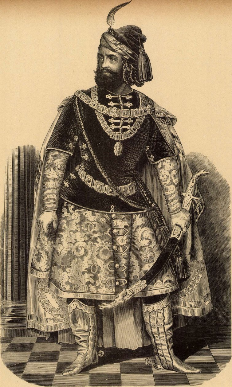 Márton Lendvay jako Bánk Bán (Miklós Barabás, 1856) od Miklós Barabás