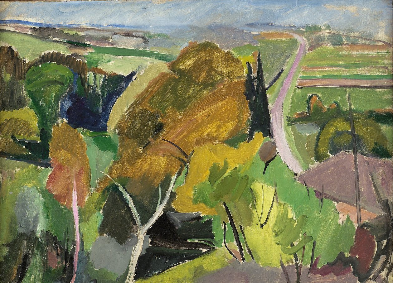 Podzimní krajina, Lot et Garonne, kolem roku 1930 od Mildred Bendall