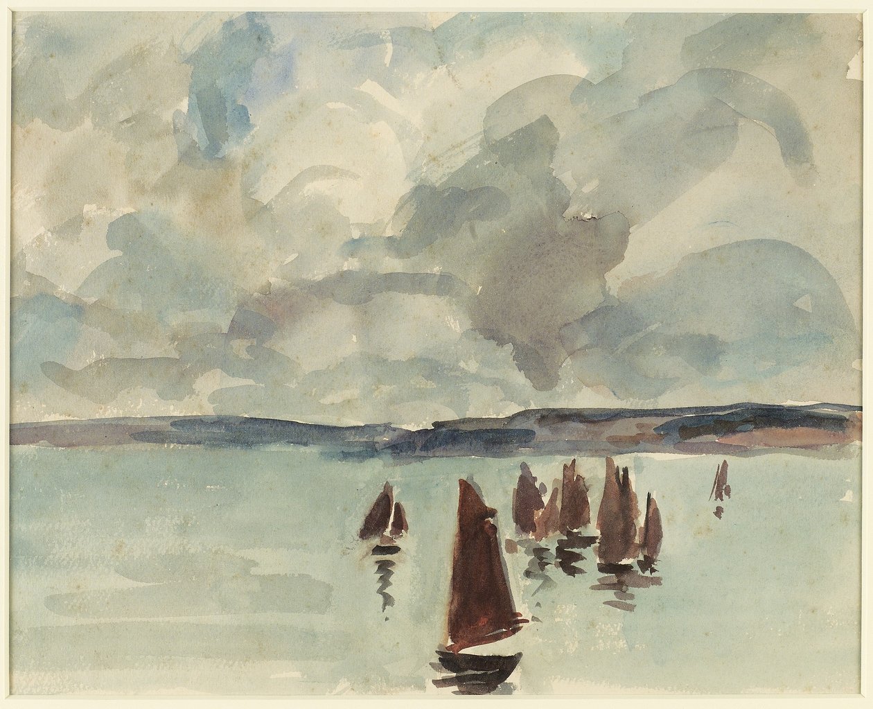 Pinasses, Bassin d"Arcachon, kolem roku 1928 od Mildred Bendall
