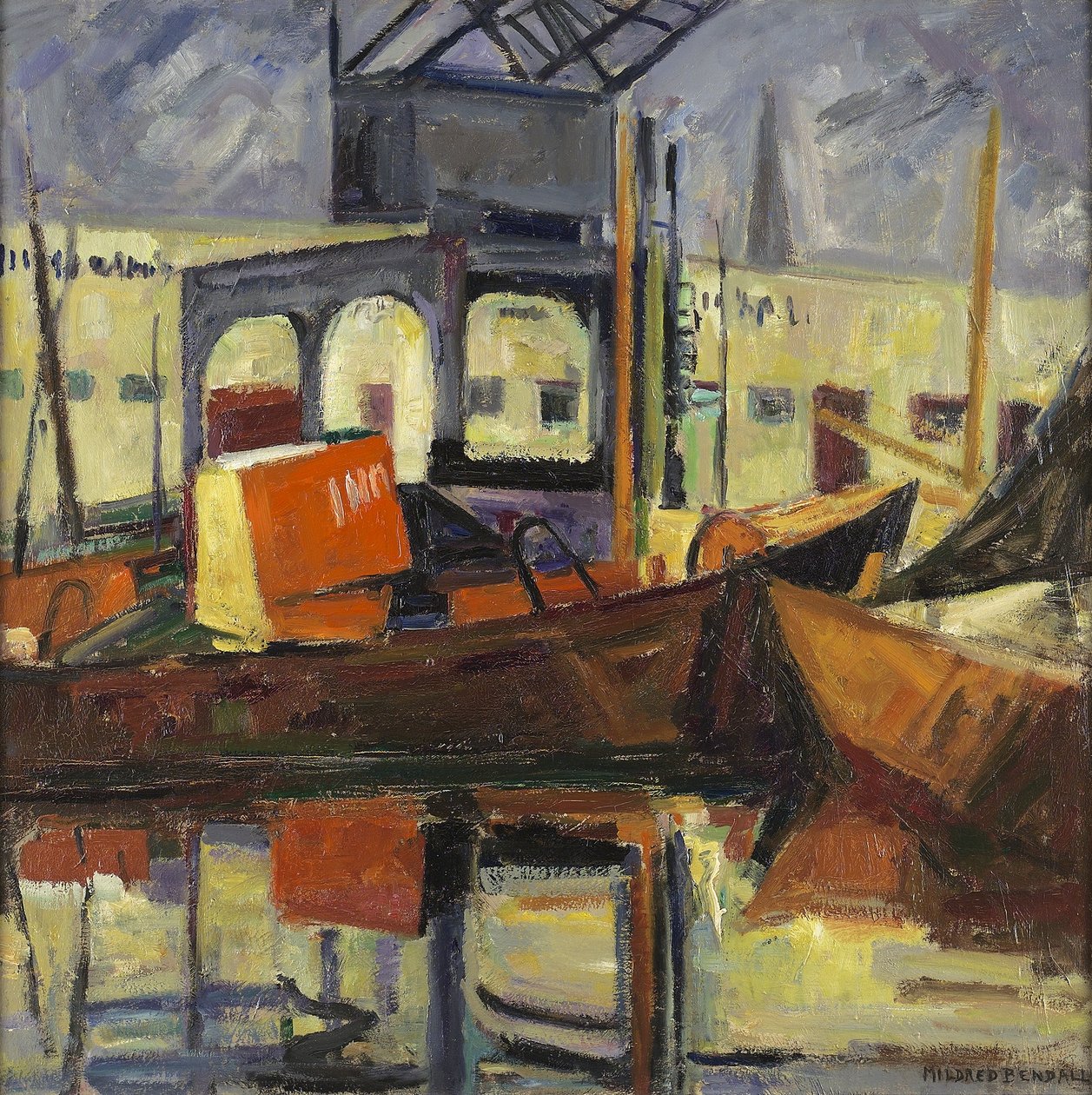 Přístav Bordeaux, kolem roku 1945 od Mildred Bendall