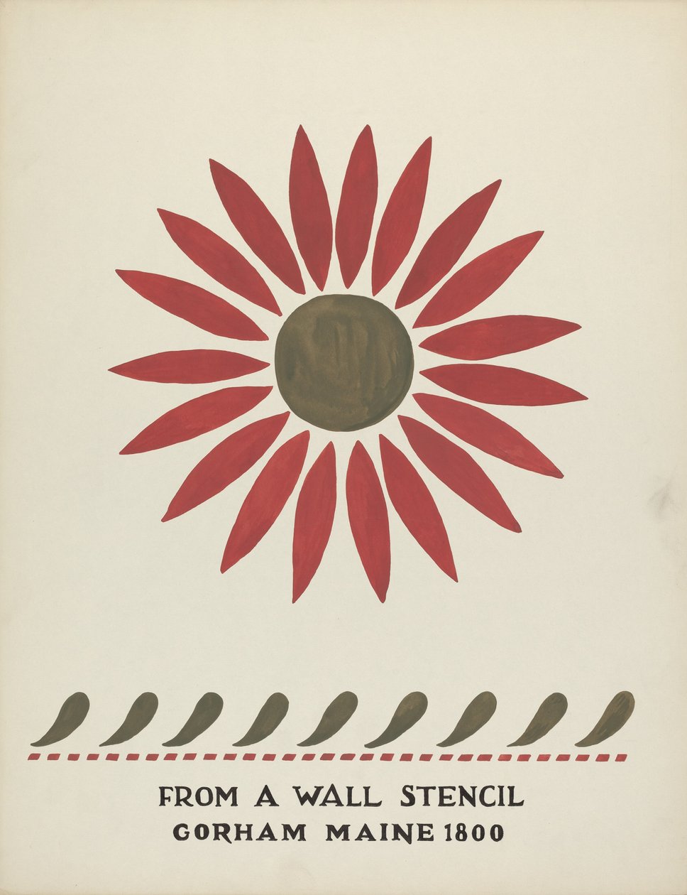 Design z Gorham, Maine 1800: z navrhovaného portfolia "Maine Wall Stencils" od Mildred E. Bent