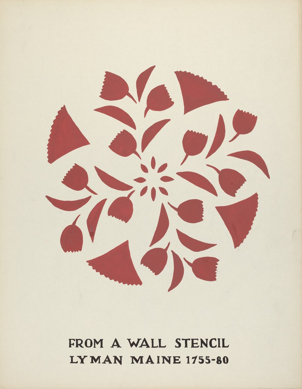 Design z Lyman, Maine 1755-1780: Z navrhovaného portfolia "Maine Wall Stencils" od Mildred E. Bent