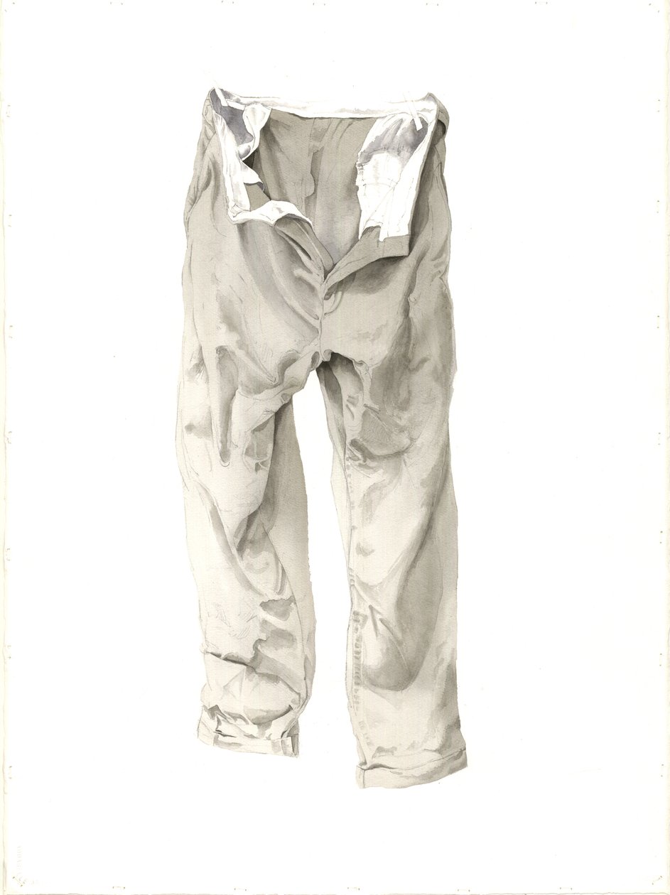 Shabby Trousers, 2003 (wc na papíře) od Miles Contemporary Artist Thistlethwaite