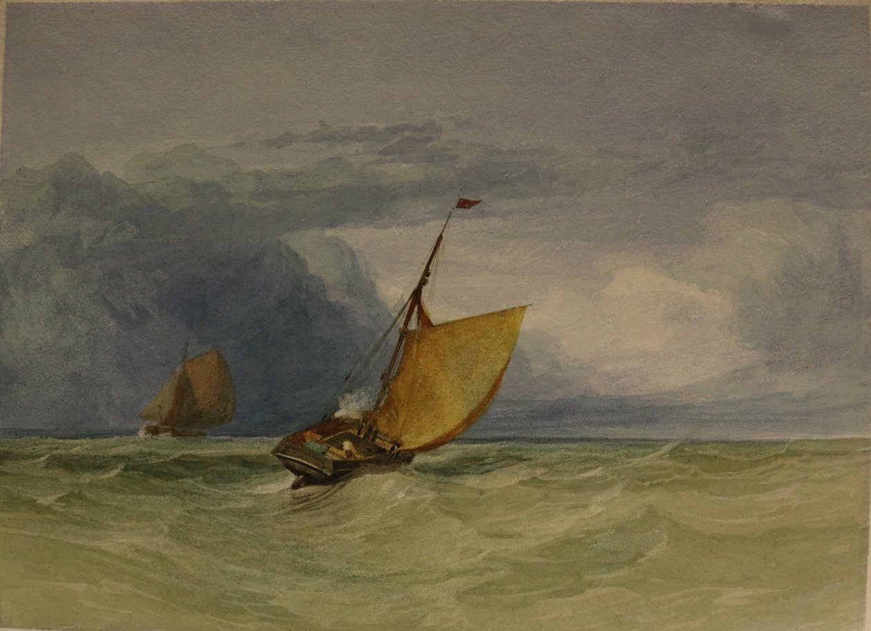 A Gale, datum neznámé (akvarel a tužka na papíře) od Miles Edmund Cotman
