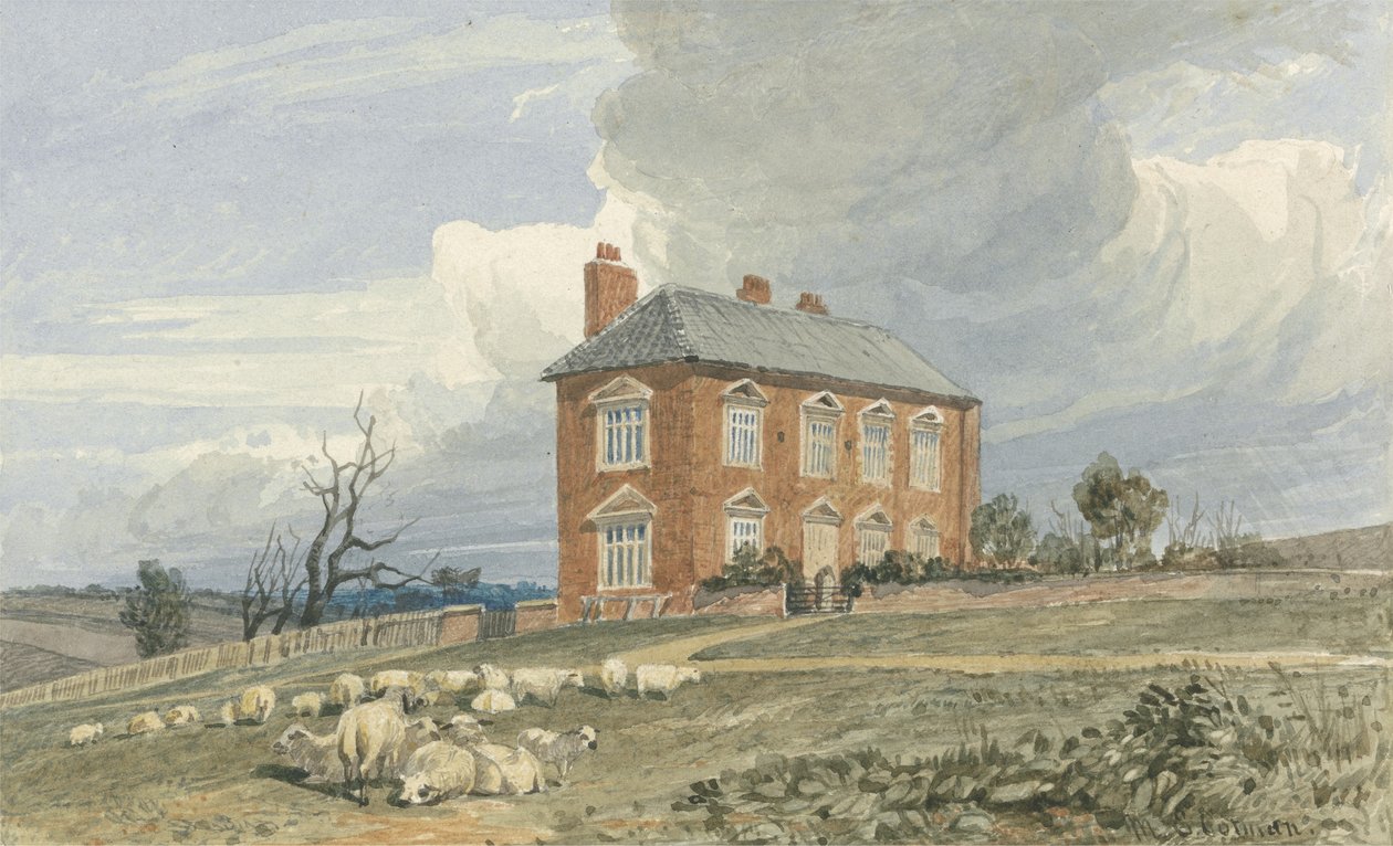 Irmingland Hall, Norfolk (wc s inkoustem přes grafit na tkaném papíře) od Miles Edmund Cotman