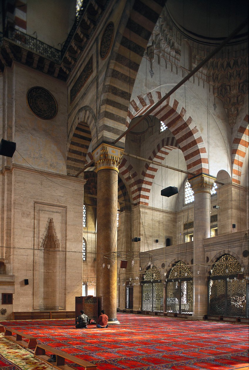 Interiér mešity Suleymaniye od Mimar Sinan