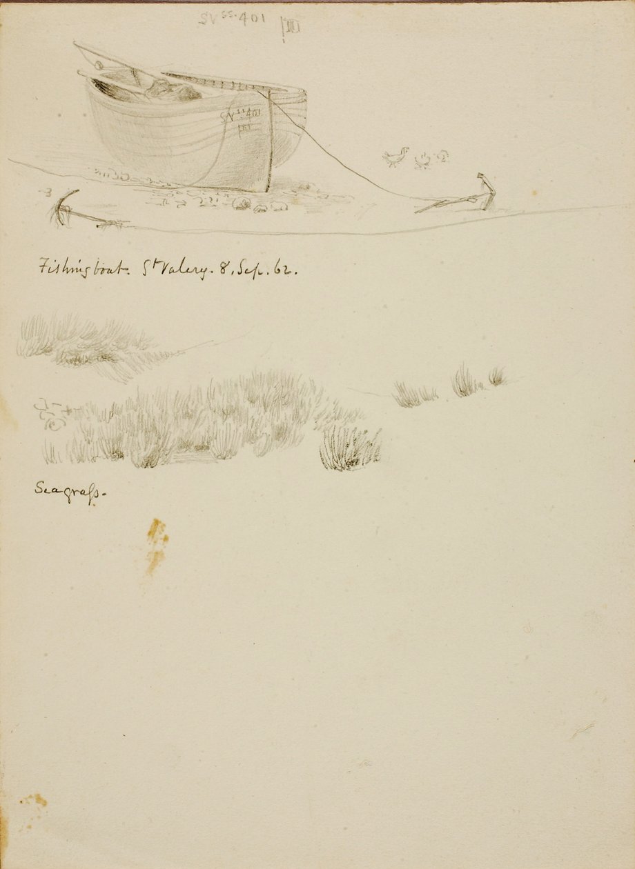 Rybářský člun/Seagrass, St. Valery od Miner Kilbourne Kellogg