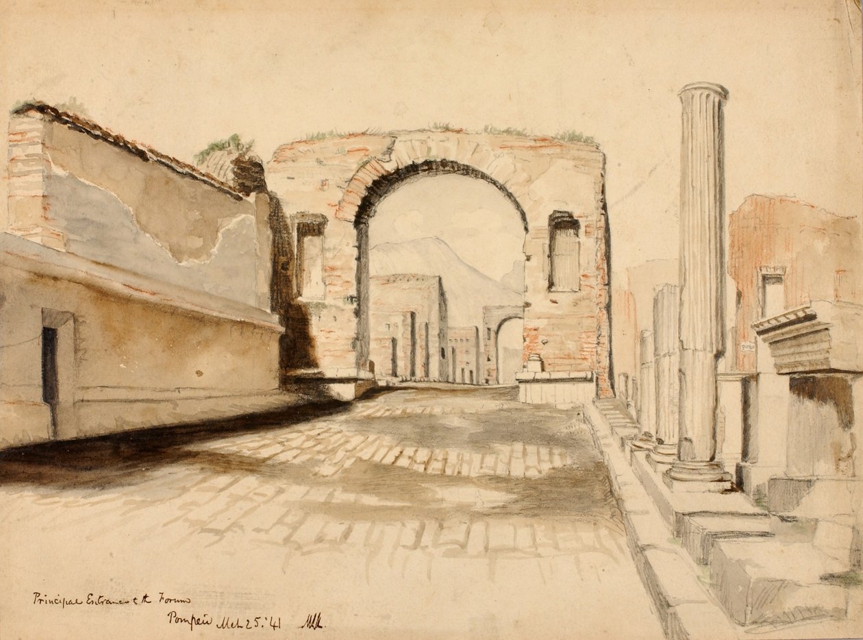 Hlavní vchod do Fóra, Pompeje od Miner Kilbourne Kellogg