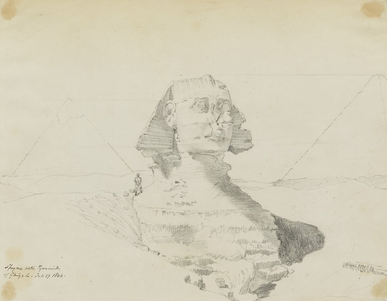 Sfinga s pyramidami v Gíze, Egypt od Miner Kilbourne Kellogg