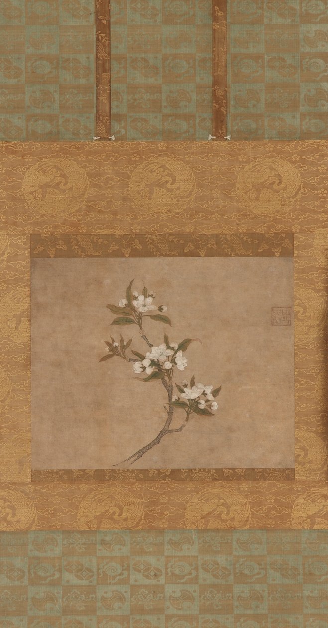 Větev hruškových květů (inkoust a barva na papíře) od Ming Dynasty Chinese School