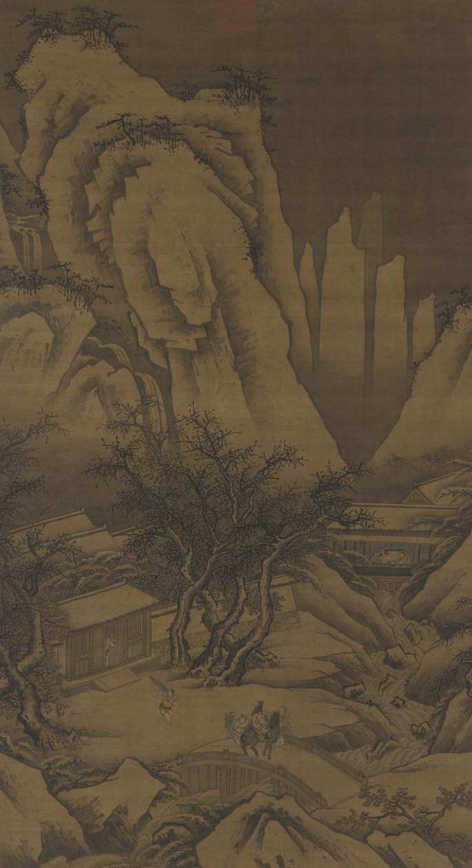 Výlet za zasněženého dne, cca 1500 od Ming Dynasty Chinese School
