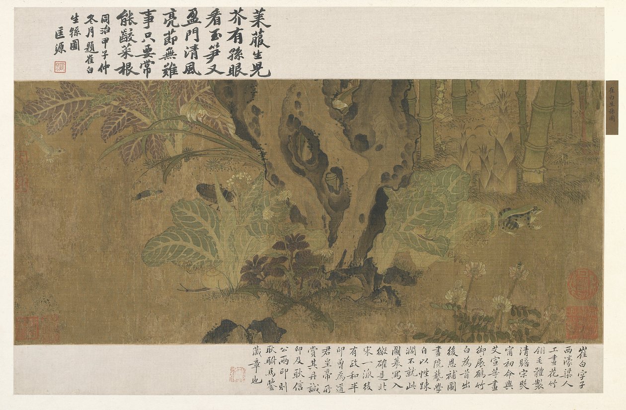Bambus, žába a hmyz od Ming Dynasty Chinese School