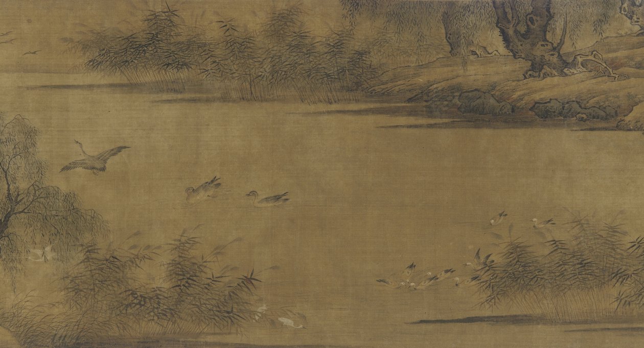 Ptáci na podzimním rybníku od Ming Dynasty Chinese School
