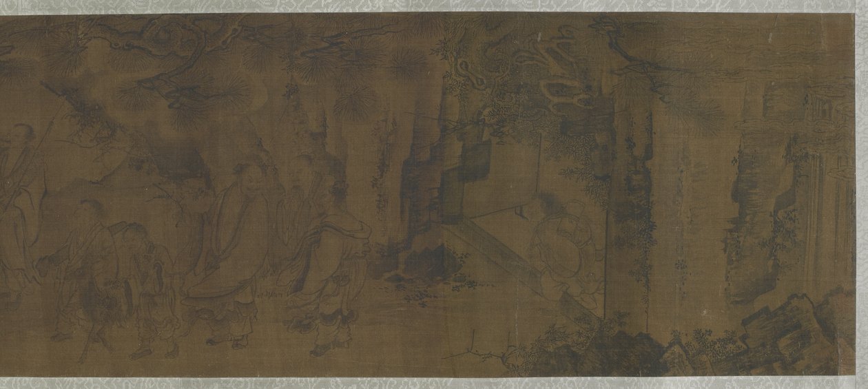 Daoističtí nesmrtelní v horách od Ming Dynasty Chinese School
