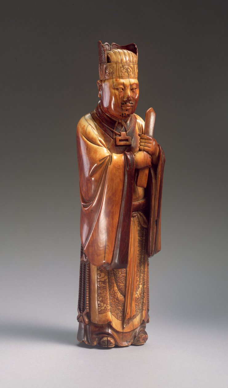 Postava úředníka (vyřezávaná slonovina) (viz také 272119) od Ming Dynasty Chinese School