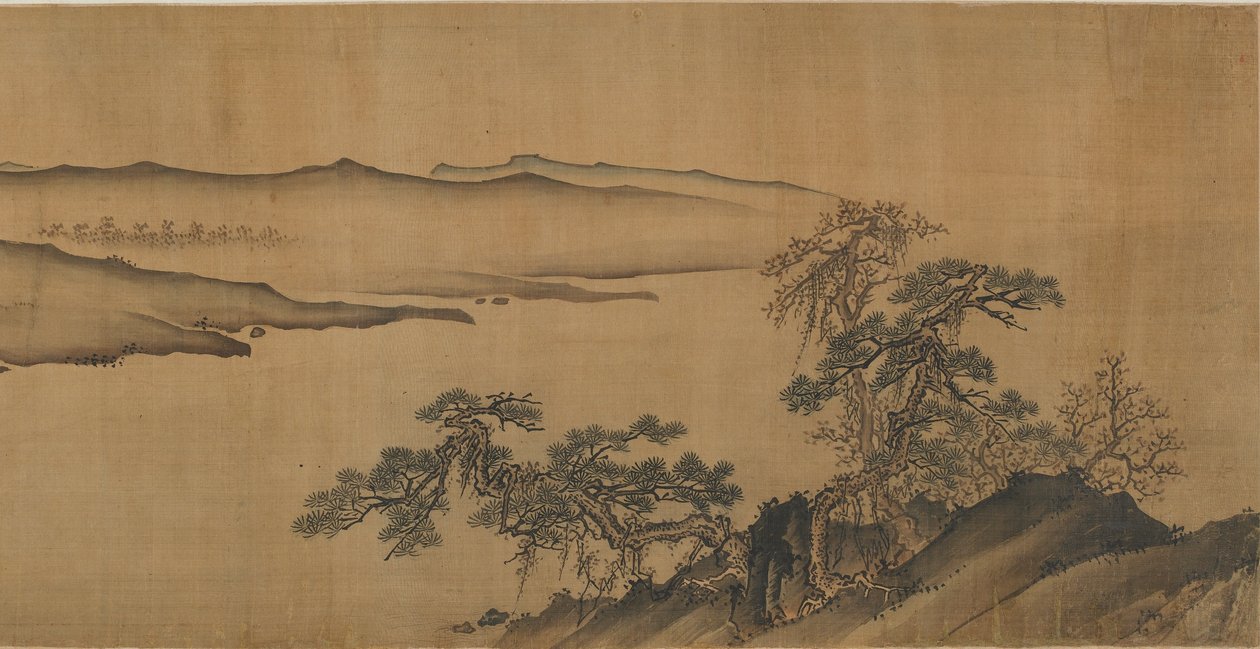 Kopce podél řeky, 16.–17. století od Ming Dynasty Chinese School