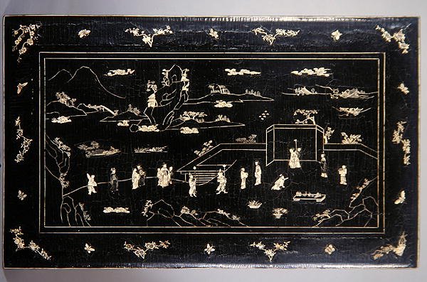 Stolní deska Kang (lakovaná dřevěná vložka s kostí) (viz také 272139) od Ming Dynasty Chinese School