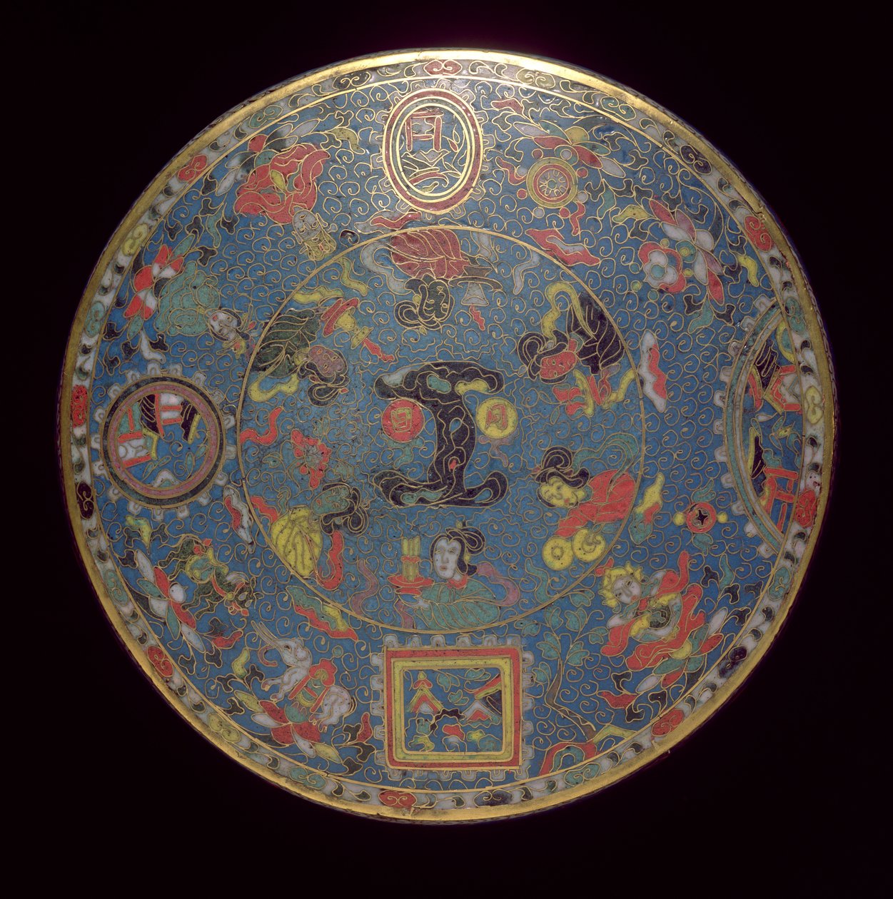 Mandala (cloisonne smalt) (viz také 272151) od Ming Dynasty Chinese School