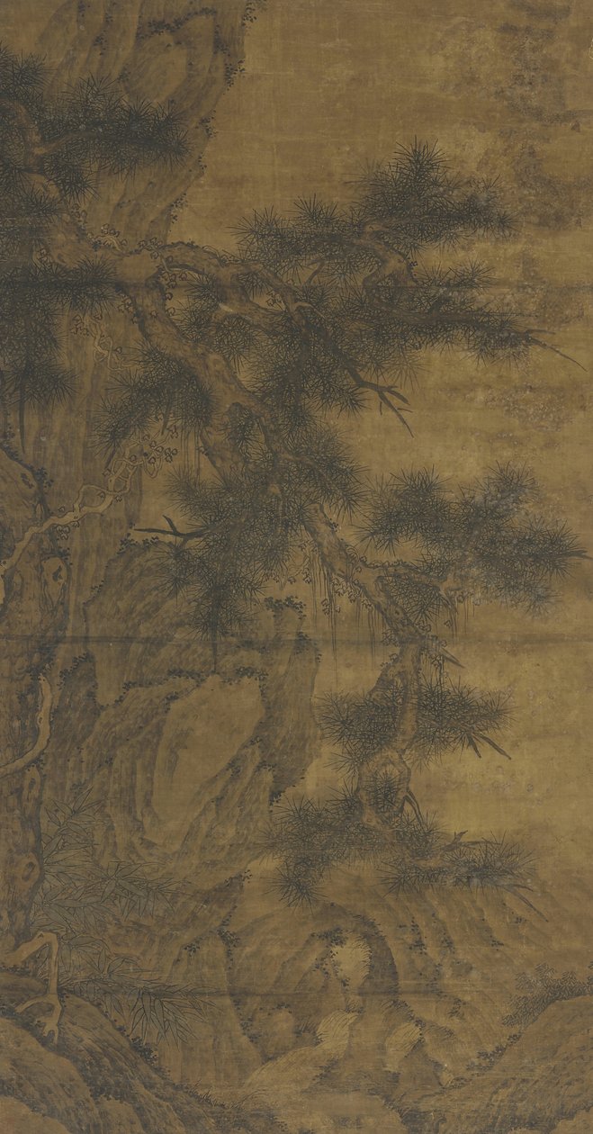 Borovice a potok od Ming Dynasty Chinese School