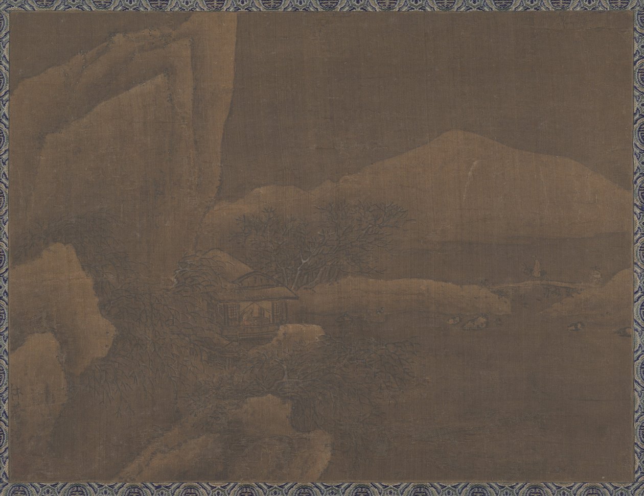 Sněhová krajina (albový list; tuš a bílý pigment na hedvábí) od Ming Dynasty Chinese School