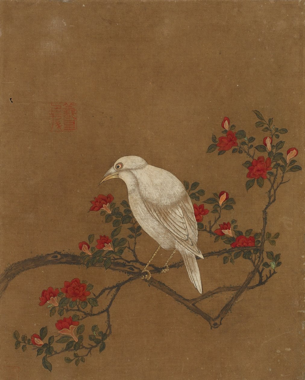 Deset obrázků ptáků a květin (barva na hedvábí) od Ming Dynasty Chinese School