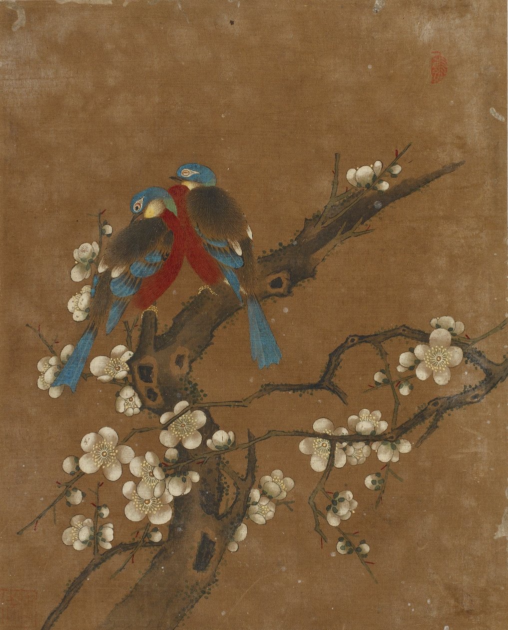 Deset obrázků ptáků a květin (barva na hedvábí) od Ming Dynasty Chinese School